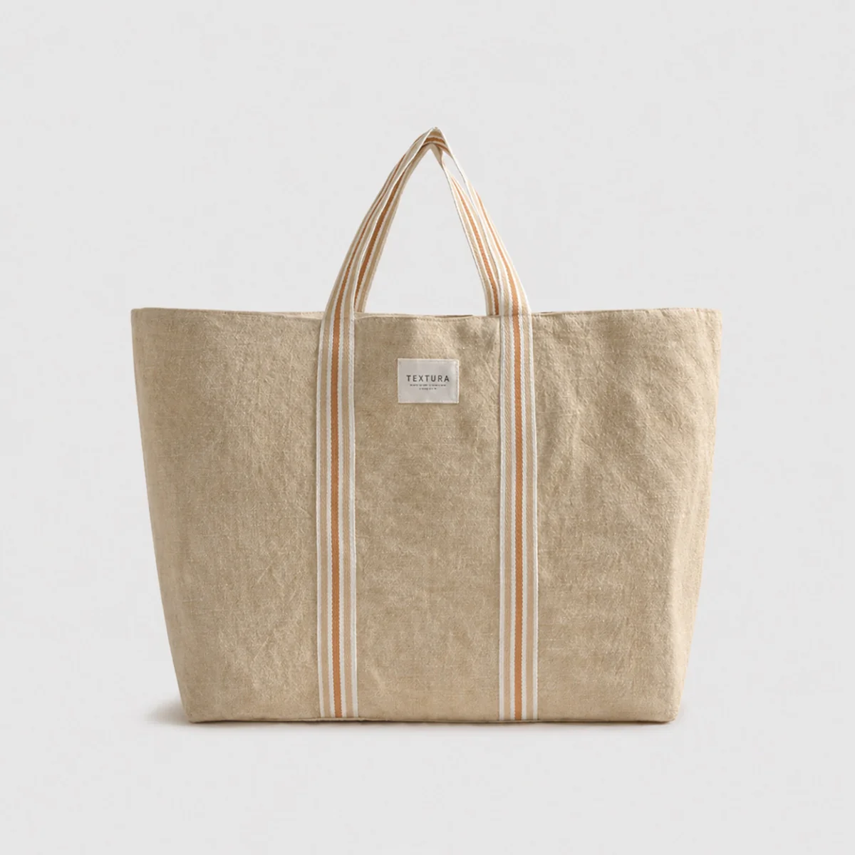 Bolsa de playa algodón con asas a rayas Rachel