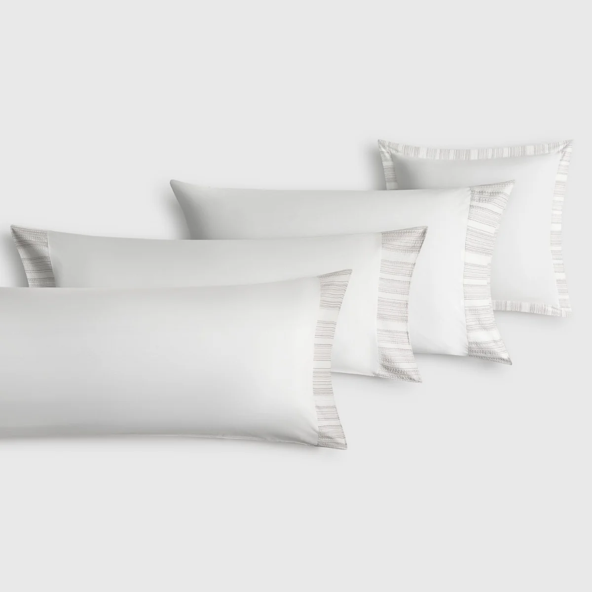 Funda de almohada algodón 180 hilos rayas texturizadas Oni - Image 3