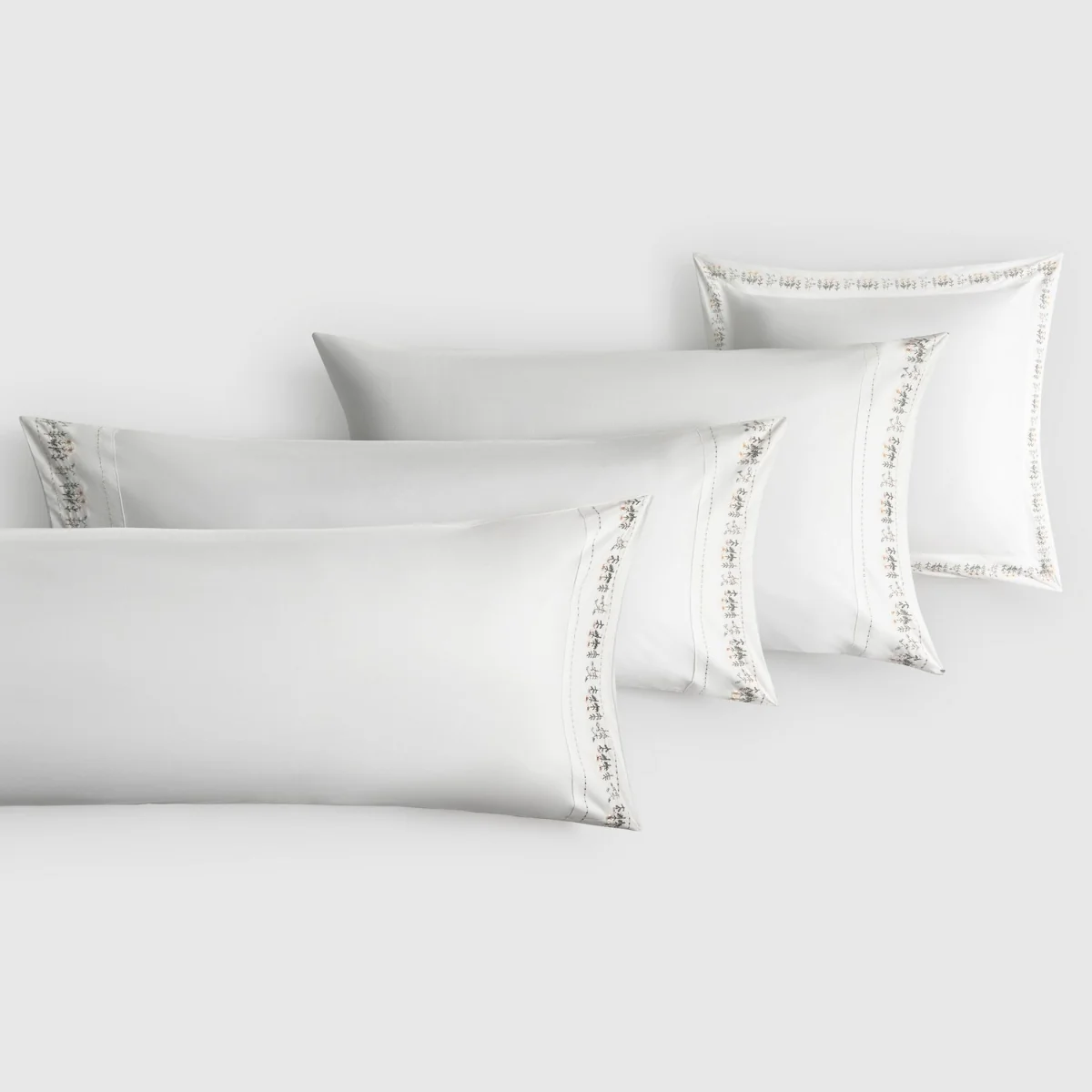 Funda de almohada algodón 180 hilos bordado margaritas Sembro - Image 3