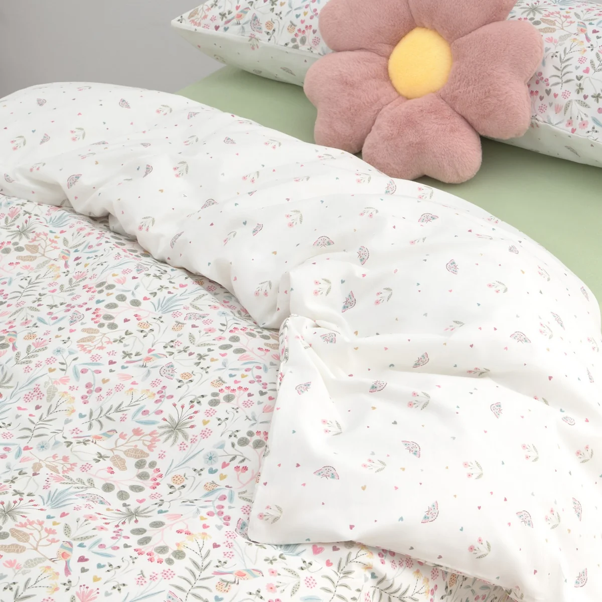 Set funda nórdica algodón percal 180 hilos floral Sibel - Image 2