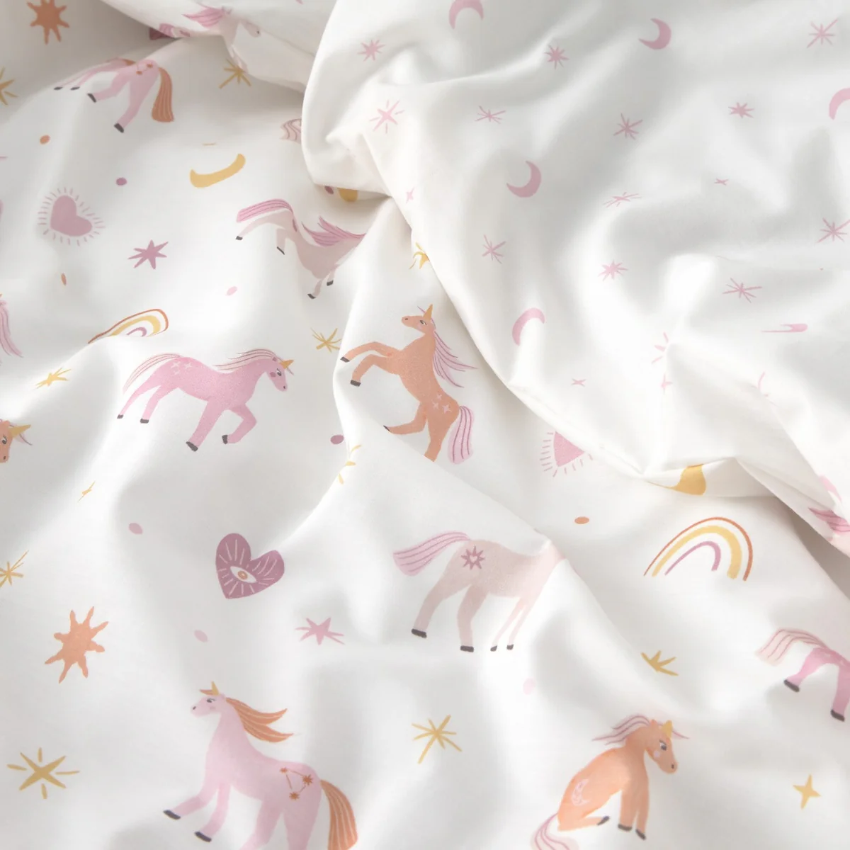 Set funda nórdica algodón percal 180 hilos unicornios Unela - Image 3