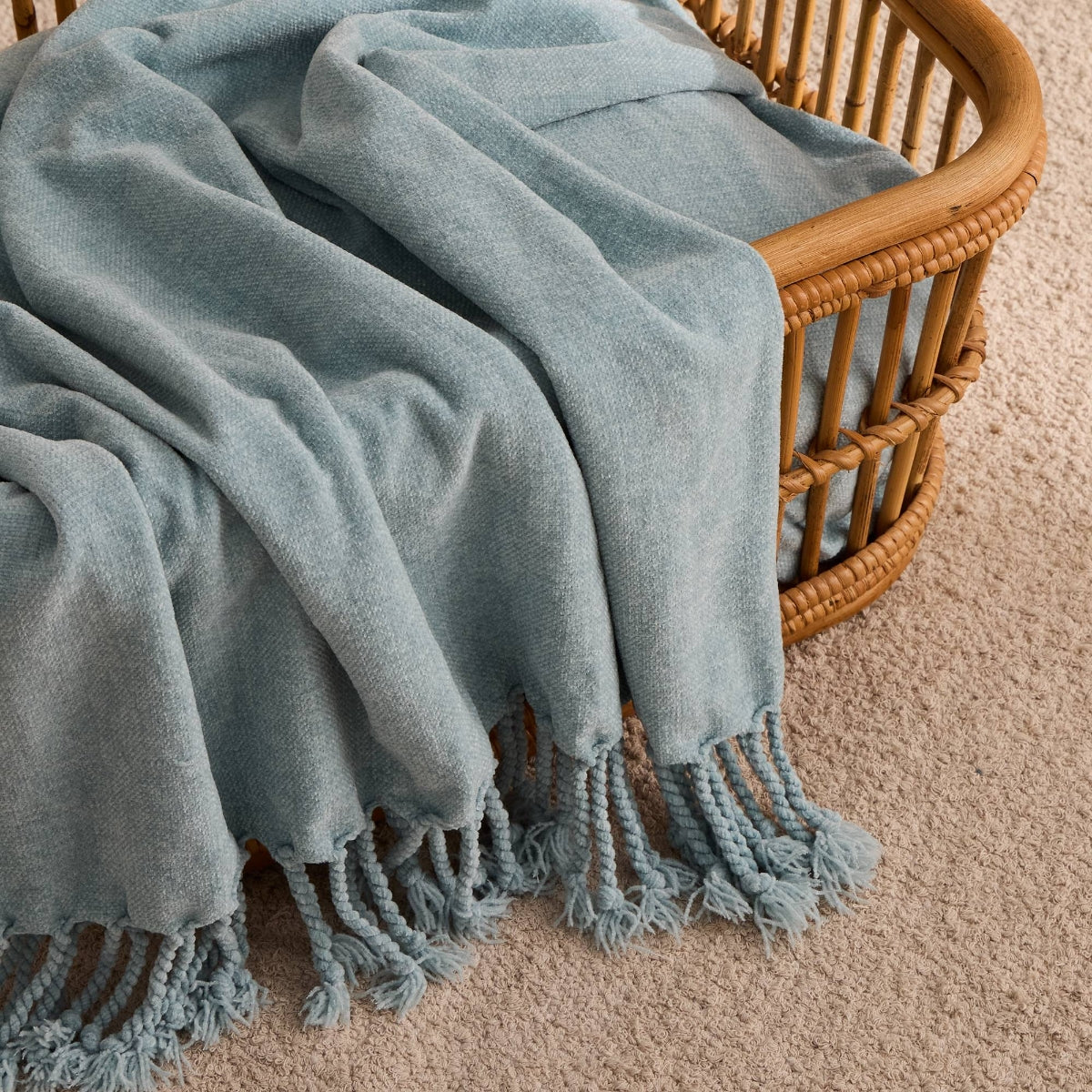 Plaid de chenilla con flecos Chenpli