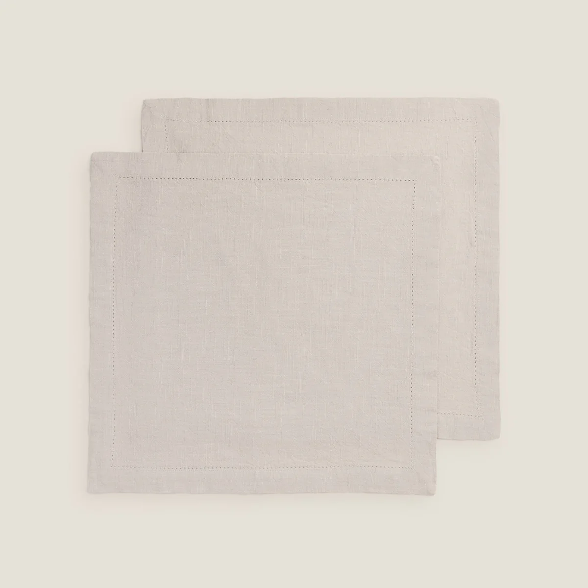 Set de 2 servilletas de algodón con vainica Claru