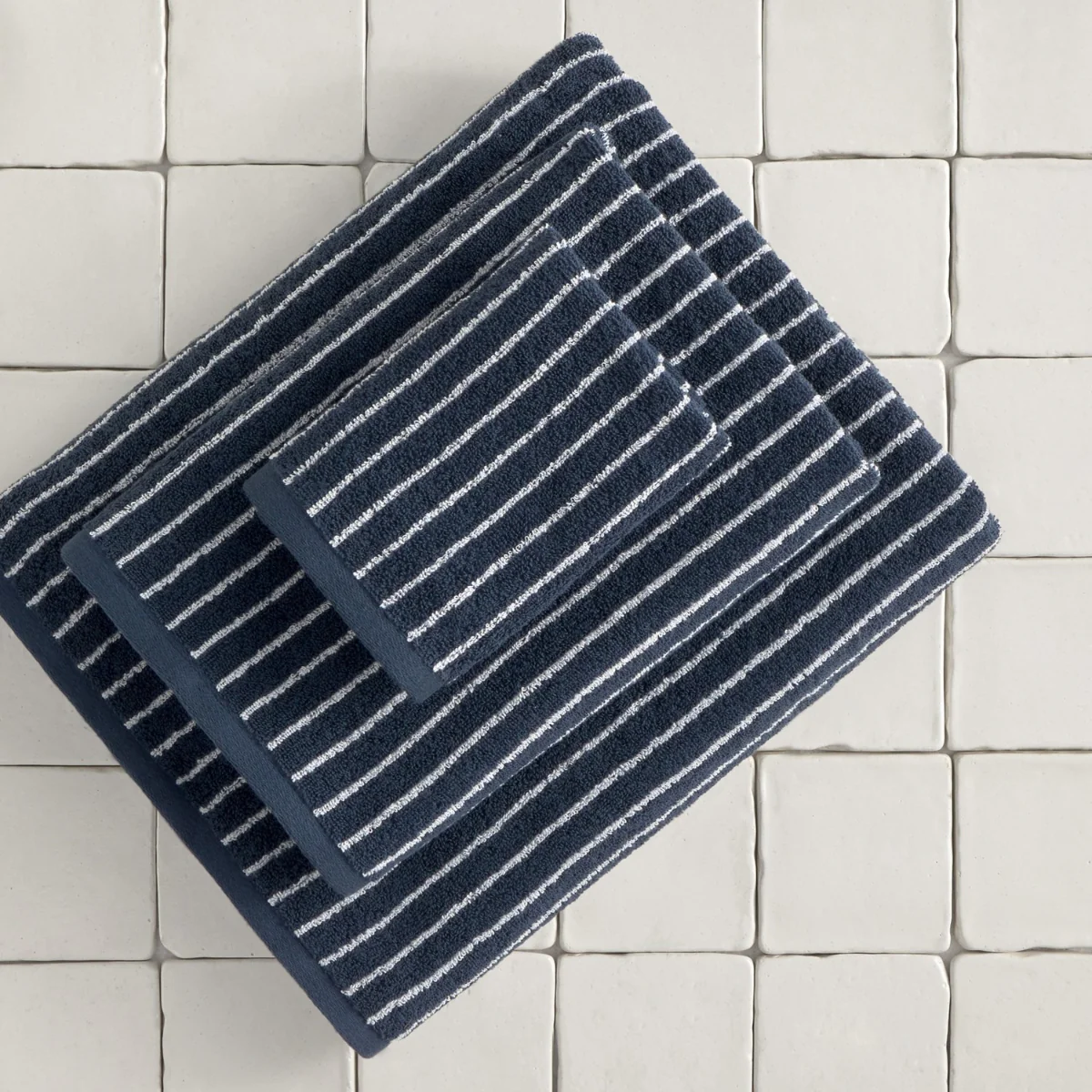 Toalla de baño algodón rayas Nilora